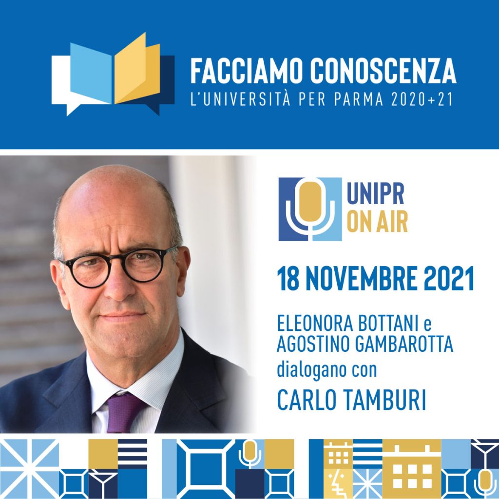 18 novembre: Tamburi (Enel) in dialogo con Bottani (Future Technology Lab) e Gambarotta (Cidea) per la rassegna Unipr On Air