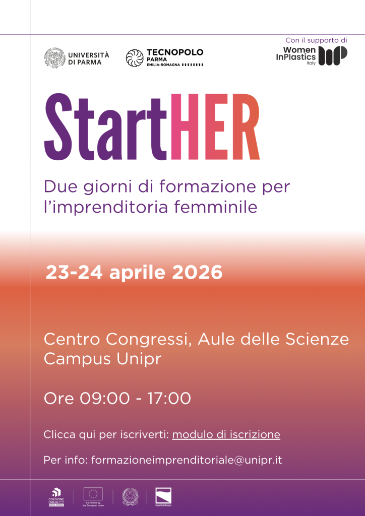 Aperte le iscrizioni a StartHER 2026: il percorso di formazione imprenditoriale femminile dell’Università di Parma