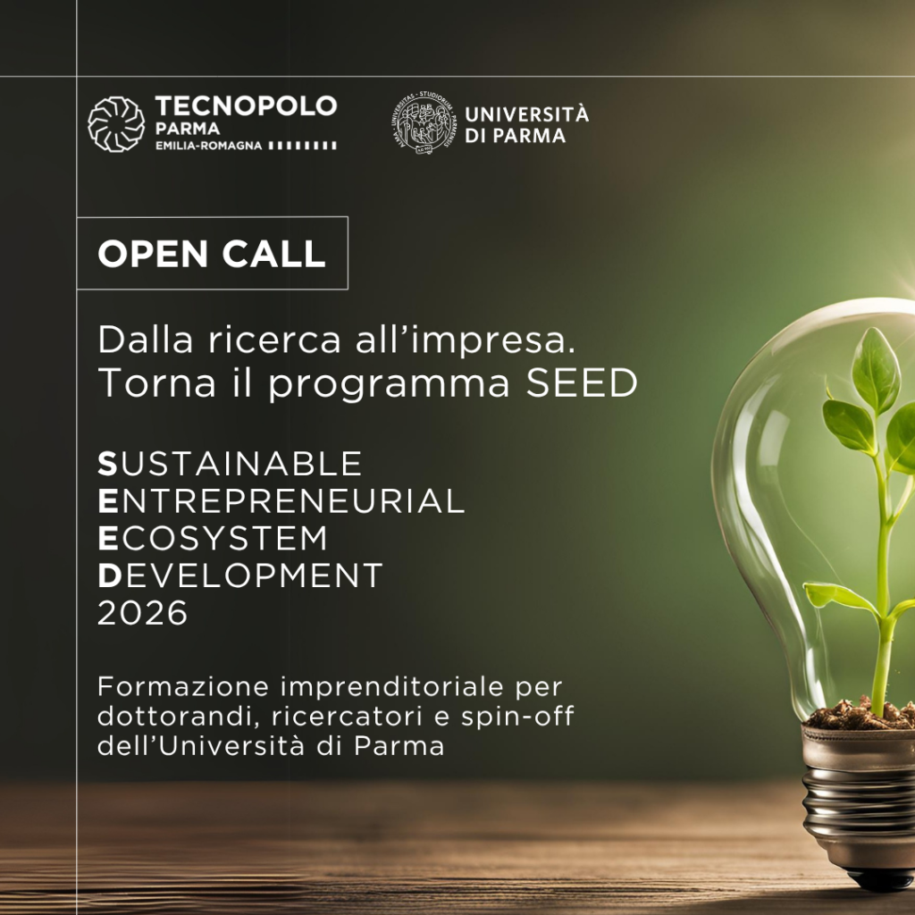 Programma SEED 2026: aperte le candidature per il percorso di formazione imprenditoriale dell’Università di Parma