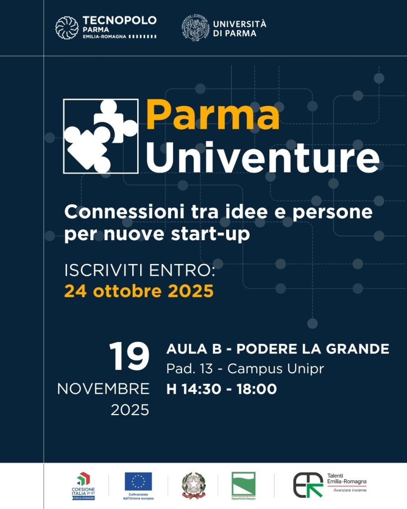 Nasce Parma Univenture: studenti e ricercatori dell’Università di Parma insieme per creare start up