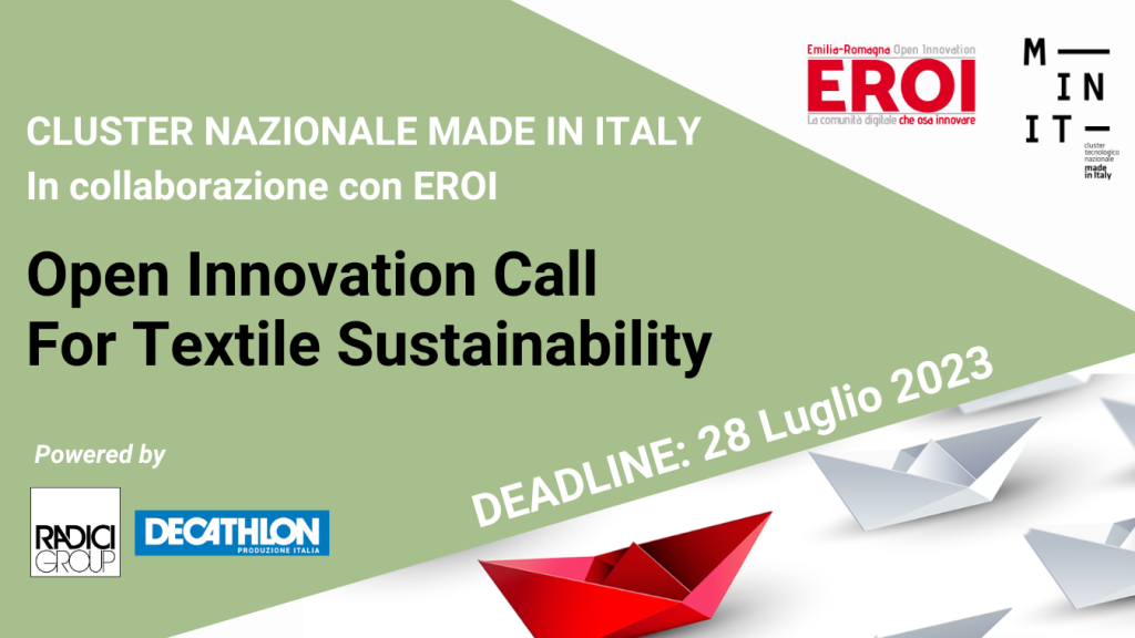 Aperta la call “Open Innovation for Textile Sustainability”